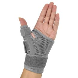 1pc Wristband New Left And Right Hand Universal Outdoor Sports Thumb Support Wristband; Orthopedic Finger Protection Compression Finger Sleeve - Grey