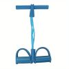 4-tube Elastic Resistance Bands; Sit-up Pull Rope; Yoga Workout Equipment - Blue