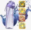 Fruit Fragrance Water Bottle, Scent Water Cup, Flavor Pods for Water Bottle 650ML - Purple
