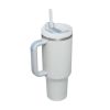 40 oz Tumbler with Handle and Straw Lid;  Insulated Cup Water Bottle - Grey