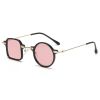 Women Sunglasses Fashion Square Round Sunglass Personality Irregular Sun Glasses Retro Men UV400 Shades Eyewear Gafas De Sol - black pink