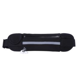 Outdoor Sports Bag Fitness Running Waist Bag Mobile Phone Storage Bag - Black