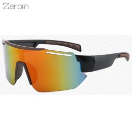 Fashion Riding Cycling Sunglasses Sports Bicycle Glasses Goggles Mountain Bike Glasses Men's Women Outdoor Lens UV400 Eyewear - black blue