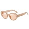 Fashion Cat Eye Sunglasses Women Rivets Glasses Retro Leopard Sunglass Luxury Designer Eyewear UV400 Sun Glass Gradient Shades - champagne tea