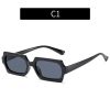 Fashion Rectangle Sunglasses Women Leopard Frame Glasses Retro Sunglass Men Luxury Designer Eyewear UV400 Sun Glass Brown Shades - black black