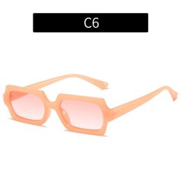 Fashion Rectangle Sunglasses Women Leopard Frame Glasses Retro Sunglass Men Luxury Designer Eyewear UV400 Sun Glass Brown Shades - jelly pink