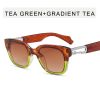 Fashion Square Hook Loop Sunglasses Women Metal Hinges Sunglass Vintage Leopard Sun Glass Men Luxury Eyewear UV400 Brown Shades - brown green brown