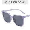 Fashion Square Sunglasses Rivets Women Glasses Retro Sunglass Female Luxury Designer Eyewear UV400 Sun Glass Gradient Shades - purple gray