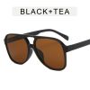 Fashion Double Bridge Pilot Sunglasses Women Sunglass Vintage Sun Glass Men Luxury Brand Design Eyewear UV400 Gradient Shades - black brown