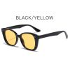 Fashion Cat Eye Sunglasses Women Hollow Out Glasses Retro Sunglass Luxury Designer Eyewear UV400 Sun Glass Gradient Shades - black yellow