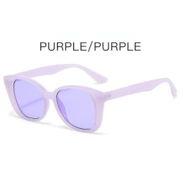 Fashion Cat Eye Sunglasses Women Hollow Out Glasses Retro Sunglass Luxury Designer Eyewear UV400 Sun Glass Gradient Shades - purple purple
