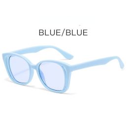 Fashion Cat Eye Sunglasses Women Hollow Out Glasses Retro Sunglass Luxury Designer Eyewear UV400 Sun Glass Gradient Shades - blue blue