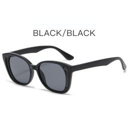 Fashion Cat Eye Sunglasses Women Hollow Out Glasses Retro Sunglass Luxury Designer Eyewear UV400 Sun Glass Gradient Shades - black black gray