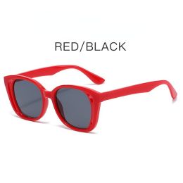 Fashion Cat Eye Sunglasses Women Hollow Out Glasses Retro Sunglass Luxury Designer Eyewear UV400 Sun Glass Gradient Shades - red black