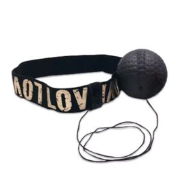 Boxing Speed Ball; Head-mounted PU Punch Ball MMA Sanda Training; Hand Eye Reaction; Home Sandbag Muay; Thai Boxer Fitness Equipment - Black Set - PU