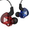 HiFi Sport Headphones 3.5mm In Ear Earphone For Running With Microphone Headset music Earbuds - blue and red - CN