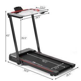 2.25 HP 3-in-1 Folding Treadmill with Remote Control - Black