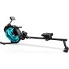 Water Rowing Machine Rower with LCD Monitor; Exercise Workout Water Rower for Home Use - as Pic