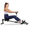 YSSOA Fitness Rowing Machine Rower Ergometer; with 12 Levels of Adjustable Resistance; Digital Monitor and 260 lbs of Maximum Load; Black - as Pic