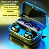 TWS Wireless Earbuds Bluetooth 5.0 Waterproof Headset Headphones Bluetooth Earphones Sport Waterproof Headset - Power Back