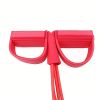 4-tube Elastic Resistance Bands; Sit-up Pull Rope; Yoga Workout Equipment - Purple