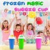 Summer Squeeze Homemade Juice Water Bottle Quick-Frozen Smoothie Sand Cup Pinch Fast Cooling Magic Ice Cream Slushy Maker - Green
