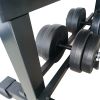 Flat Weight Bench & 50lb Vinyl Dumbbell Set Combo - red