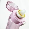 Fruit Fragrance Water Bottle, Scent Water Cup, Flavor Pods for Water Bottle 650ML - Pink