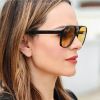 Fashion Double Bridge Pilot Sunglasses Women Sunglass Vintage Sun Glass Men Luxury Brand Design Eyewear UV400 Gradient Shades - leopard tea