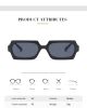 Fashion Rectangle Sunglasses Women Leopard Frame Glasses Retro Sunglass Men Luxury Designer Eyewear UV400 Sun Glass Brown Shades - beige tea