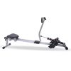 YSSOA Fitness Rowing Machine Rower Ergometer; with 12 Levels of Adjustable Resistance; Digital Monitor and 260 lbs of Maximum Load; Black - as Pic
