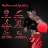 Boxing Speed Ball; Head-mounted PU Punch Ball MMA Sanda Training; Hand Eye Reaction; Home Sandbag Muay; Thai Boxer Fitness Equipment - Red - PU