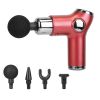 Massage Gun Deep Tissue Fascia Massager Rechargeable Percussion Muscle Relaxation Gun - Red