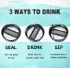 40 oz Tumbler with Handle and Straw Lid;  Insulated Cup Water Bottle - Dark Grey