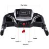 Folding Treadmill Electric Running Machine Walking Jogging Machine with 3 Level Incline 12 Preset Programs for Home Gym - as pic