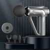 1pc Tricep Gun Deep Muscle Massage Relax Outdoor Fitness Equipment Shock Full Body Massager Electric Massage Gun - Ash Gray - Key