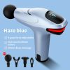 1pc Retinal Gun Deep Muscle Massage Relax Outdoor Fitness Equipment Shock Full Body Massager Electric Massage Gun - Sky Gray