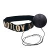 Boxing Speed Ball; Head-mounted PU Punch Ball MMA Sanda Training; Hand Eye Reaction; Home Sandbag Muay; Thai Boxer Fitness Equipment - Red - PU