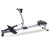 YSSOA Fitness Rowing Machine Rower Ergometer; with 12 Levels of Adjustable Resistance; Digital Monitor and 260 lbs of Maximum Load; Black - as Pic