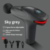 1pc Retinal Gun Deep Muscle Massage Relax Outdoor Fitness Equipment Shock Full Body Massager Electric Massage Gun - Haze Blue
