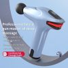 1pc Retinal Gun Deep Muscle Massage Relax Outdoor Fitness Equipment Shock Full Body Massager Electric Massage Gun - Haze Blue