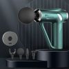 1pc Tricep Gun Deep Muscle Massage Relax Outdoor Fitness Equipment Shock Full Body Massager Electric Massage Gun - Green - Key