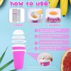 Summer Squeeze Homemade Juice Water Bottle Quick-Frozen Smoothie Sand Cup Pinch Fast Cooling Magic Ice Cream Slushy Maker - Rose Red