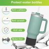 2Pcs Silicone Boot for Water Bottle Protective Water Bottle Bottom Sleeve Cover - White