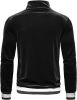 Men's 2 Pieces Full Zip Tracksuits Golden Velvet Sport Suits Casual Outfits Jacket & Pants Fitness Tracksuit Set - L - Black