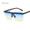 Fashion Rimless Square Sunglasses Women Glasses Retro Sunglass Men Ocean Lens Eyewear UV400 Sun Glass Gradient Brown Shades - black black