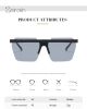 Fashion Rimless Square Sunglasses Women Glasses Retro Sunglass Men Ocean Lens Eyewear UV400 Sun Glass Gradient Brown Shades - black tea