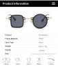 Women Sunglasses Fashion Square Round Sunglass Personality Irregular Sun Glasses Retro Men UV400 Shades Eyewear Gafas De Sol - black blue