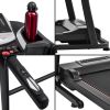 Folding Treadmill Electric Running Machine Walking Jogging Machine with 3 Level Incline 12 Preset Programs for Home Gym - as pic