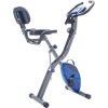 Folding Exercise Bike; Fitness Upright and Recumbent X-Bike with 10-Level Adjustable Resistance; Arm Bands and Backrest - as Pic